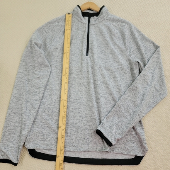 Champion Gray Quarter-Zip Pullover Mens Size Medium - Picture 6 of 16